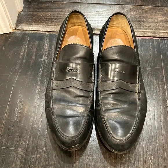 Gucci | Shoes | Gucci Mens Loafers Black Leather Size | Poshmark display picture 3